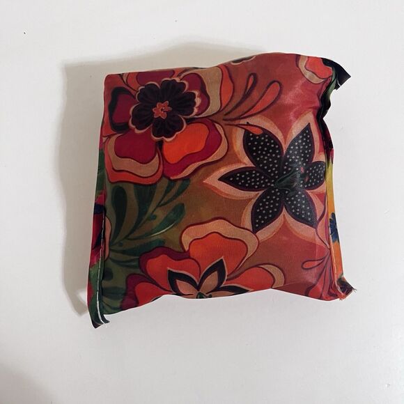 Johnny Was California Floral Reusable Tote Bag Multicolor Lightweight Foldable - Picture 12 of 12